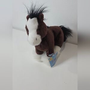 Ganz Webkinz Clydesdale Horse Push with Sealed Unused Code HM139 Pony